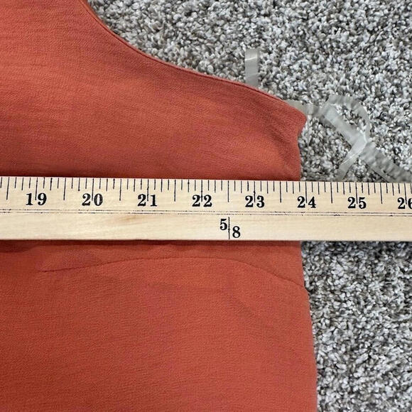 Chloe+Rene Womens 2X Dress Orange Flowy Summer - Picture 6 of 8